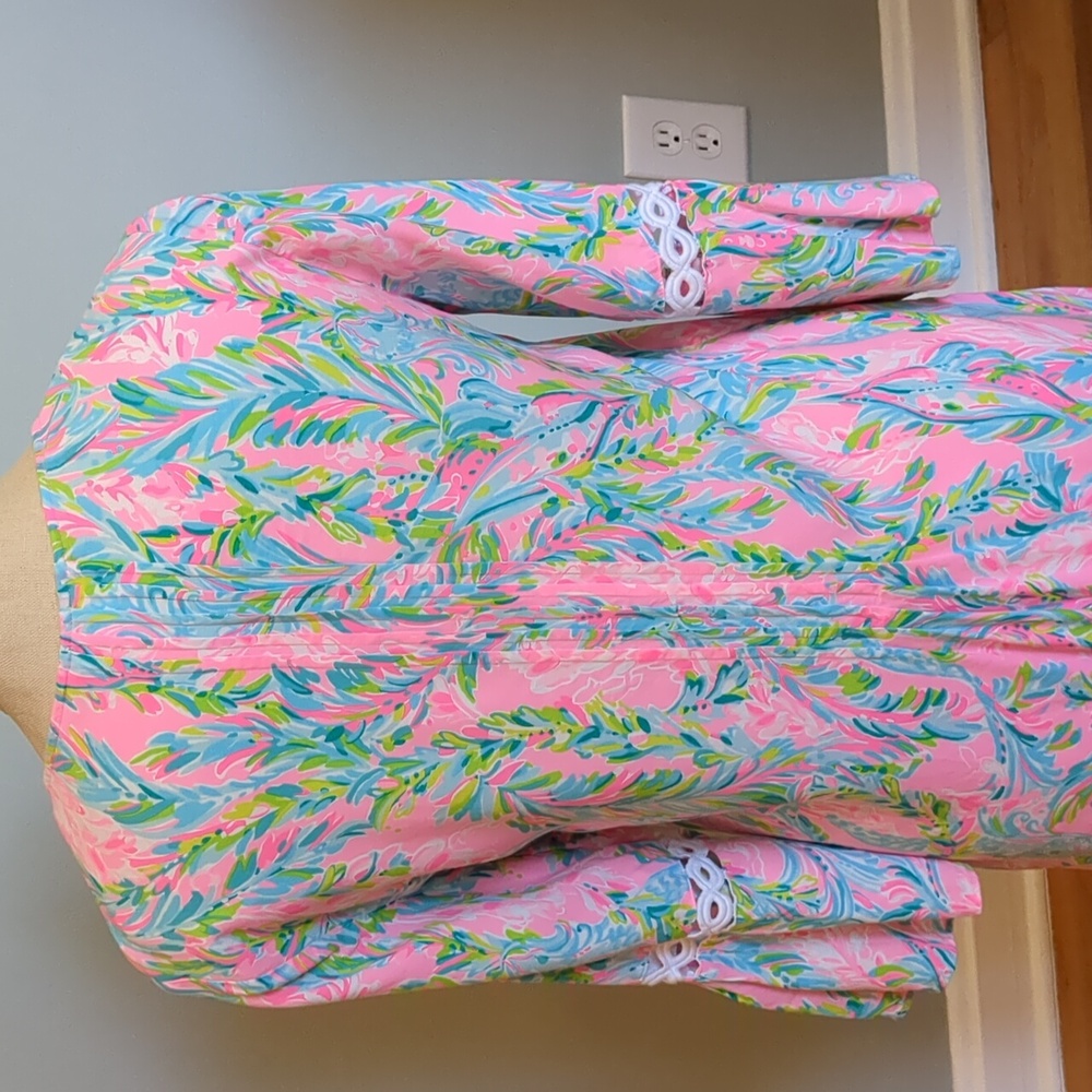 Lilly Pulitzer Hollie Tunic Pink and Blue Floral Dress XS - Picture 6 of 15